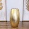 Gilded Smooth Oval Shape Glass Vase Ideal Use for Weddings Receptions or Home Decor